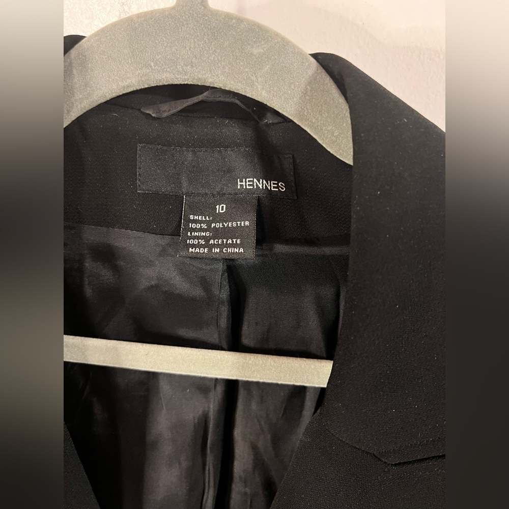 Classic Black Notched Lapel Suit Jacket - Picture 2 of 2